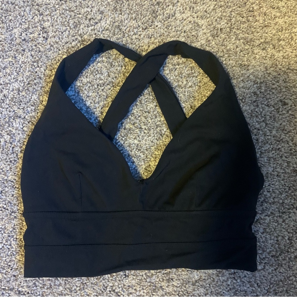Buff Bunny Long Line sports bra with cross back. Size Small. Good condition.